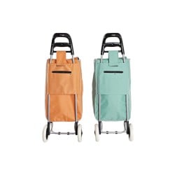 Panier à Courses Home ESPRIT Vert Gris Pêche 37 L 34 x 20 x 96 cm (2 Unités)