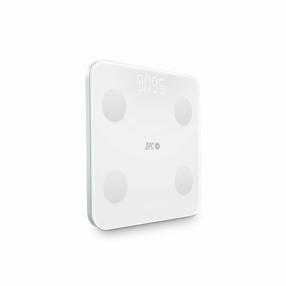 Digital Bathroom Scales SPC ATENEA FIT 3 White Tempered Glass 180 kg 150 kg 1,5 Kg