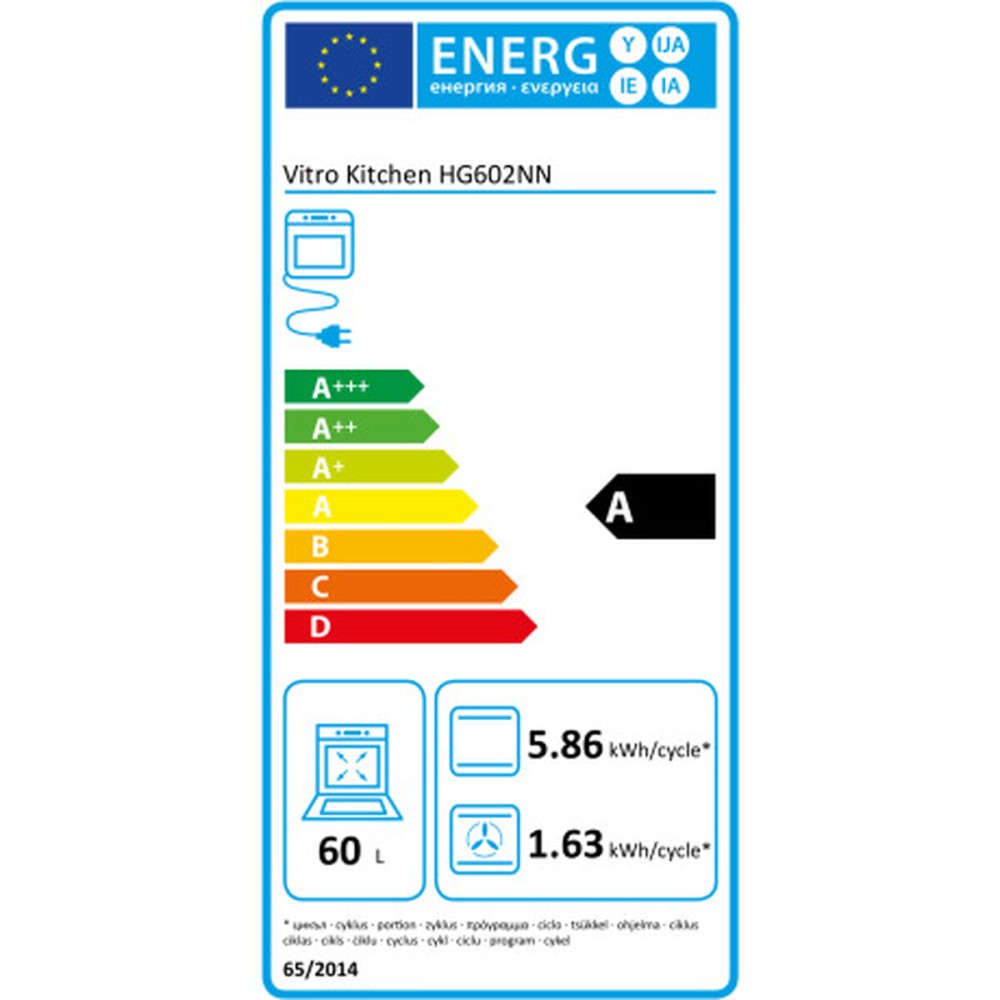 Four au gaz Vitrokitchen HG602NN 60 L