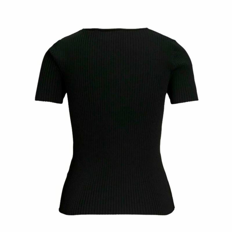 Damen Kurzarm-T-Shirt Jack & Jones Jxsky Ss Knit Schwarz