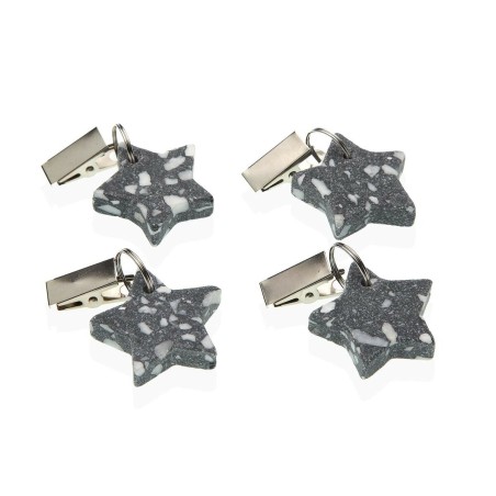 Tablecloth Clip Versa Metal Plastic Zinc Alloy 7 x 3 cm Star 4 Pieces