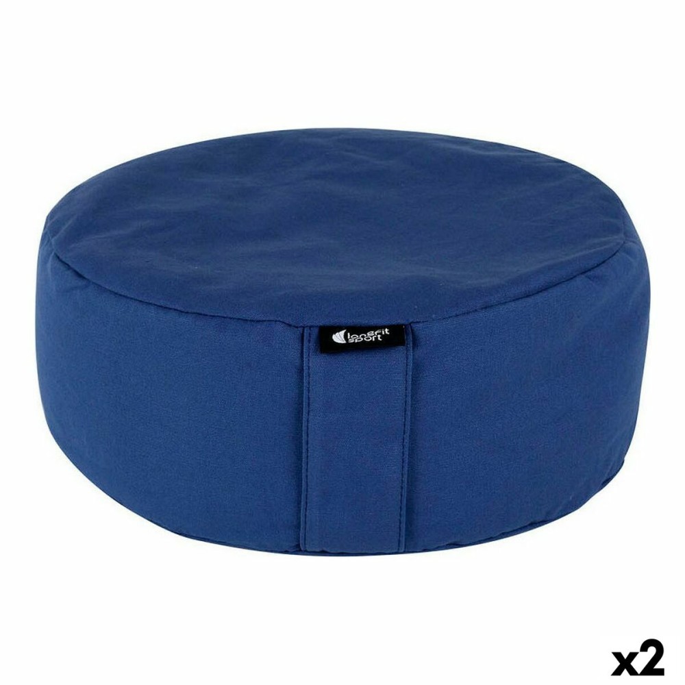 Kissen LongFit Sport Longfit sport Yoga Blau 33 x 13 cm (2 Stück)