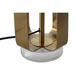 Desk lamp Home ESPRIT White Golden Iron 50 W 220 V 35 x 35 x 78 cm