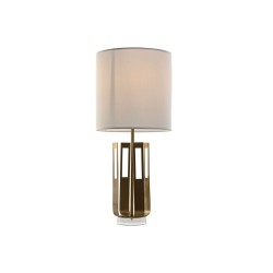 Tischlampe Home ESPRIT Weiß Gold Eisen 50 W 220 V 35 x 35 x 78 cm