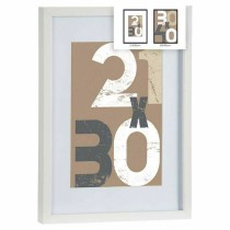 Wall photo frame White Glass MDF Wood 32,5 x 2,5 x 42,5 cm (6 Units)