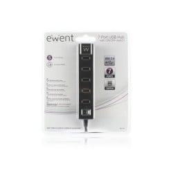 USB Hub Ewent EW1130 Black