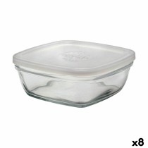 Viereckige Lunchbox mit Deckel Duralex FreshBox 1,15 L 17 x 17 x 7 cm (8 Stück) 