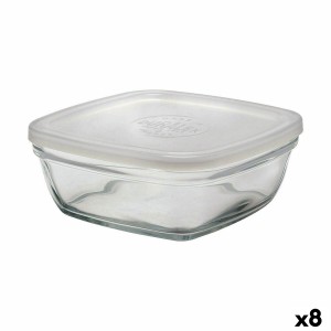 Viereckige Lunchbox mit Deckel Duralex FreshBox 1,15 L 17 x 17 x 7 cm (8 Stück) 
