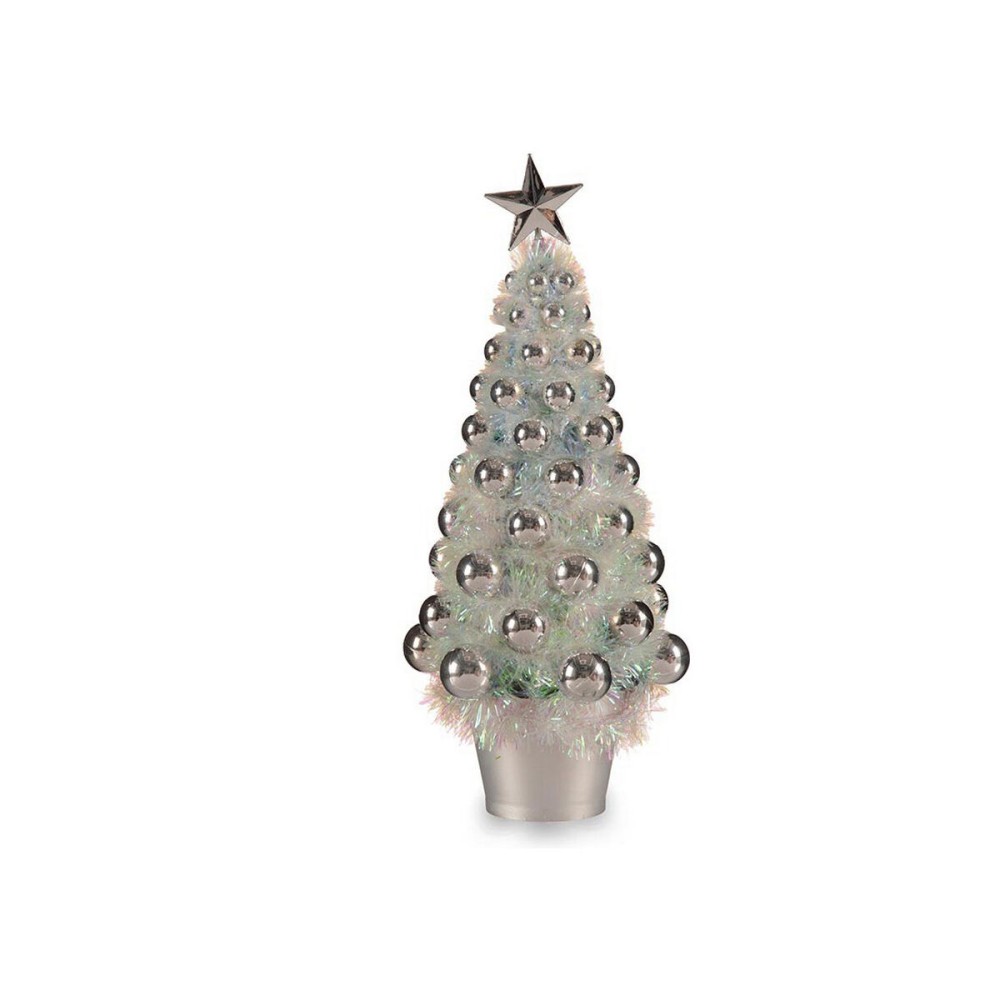 Weihnachtsbaum Krist+ 18CH307/IRIDESCENT Silberfarben Polypropylen Kunststoff Irisierend 16 x 37,5 x 16 cm