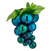 Weihnachtsbaumkugel Krist+ 01832 Blau Kunststoff Trauben klein
