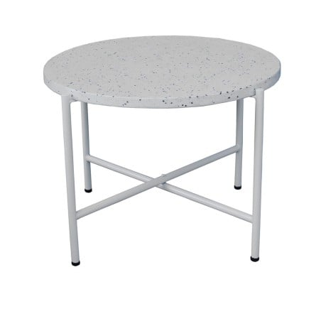 Beistelltisch Terrazzo Weiß 60 x 60 x 45 cm