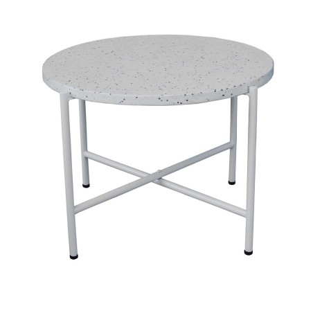 Table d'appoint Terrazzo Blanc 60 x 60 x 45 cm