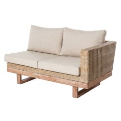 Gartenbank Patsy Holz Rattan 235 x 230 x 64,5 cm