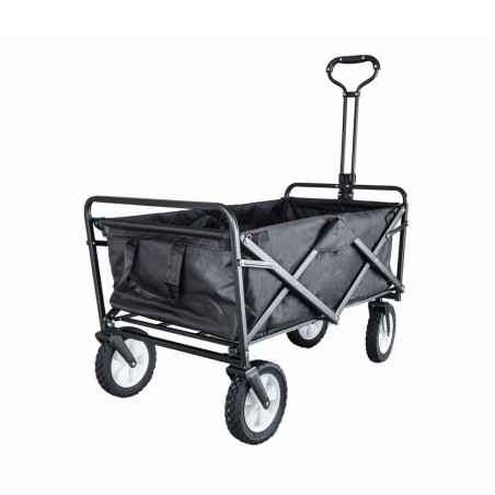 Multi-purpose Cart Black Polyester Rubber Steel 100 x 50 x 105 cm