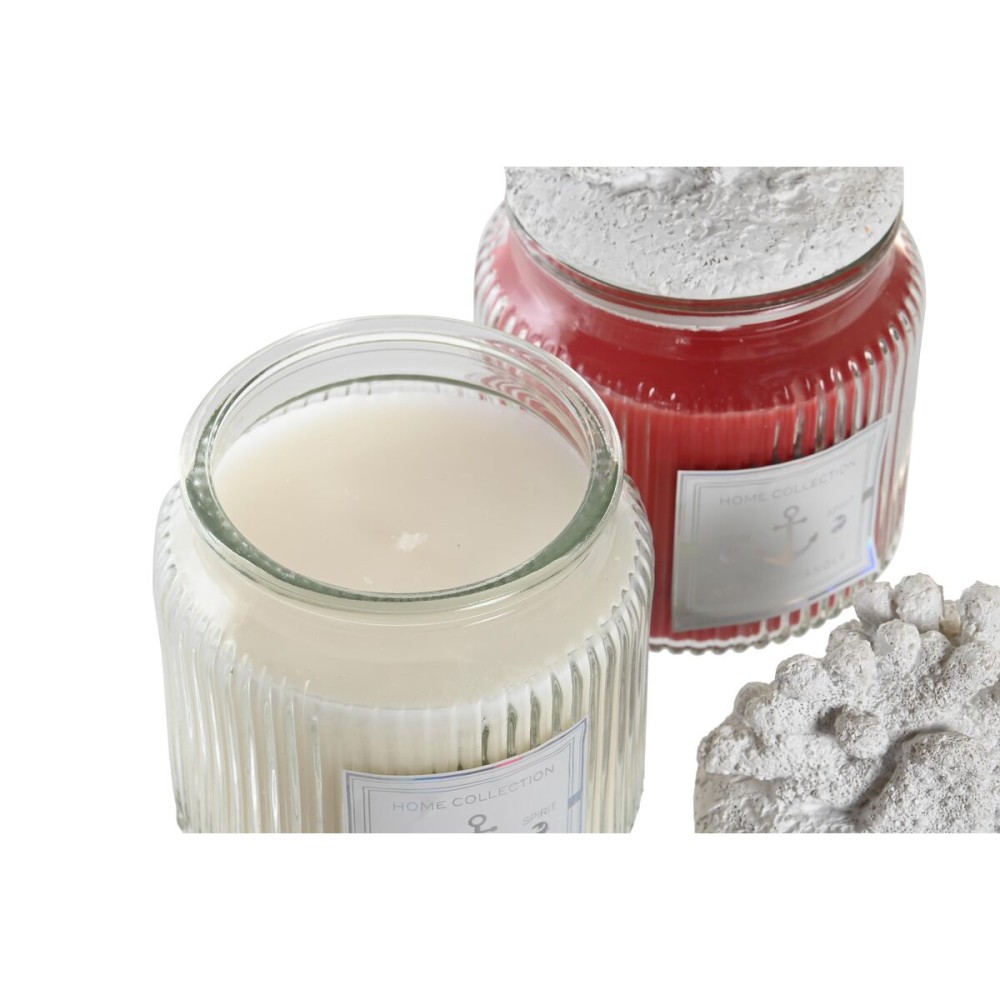 Scented Candle DKD Home Decor Coral Mediterranean 430 g (2 Units)