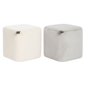 Fußstütze DKD Home Decor Gelb Blau Beige Grau Scandi 35 x 35 x 35 cm (2 Stück)