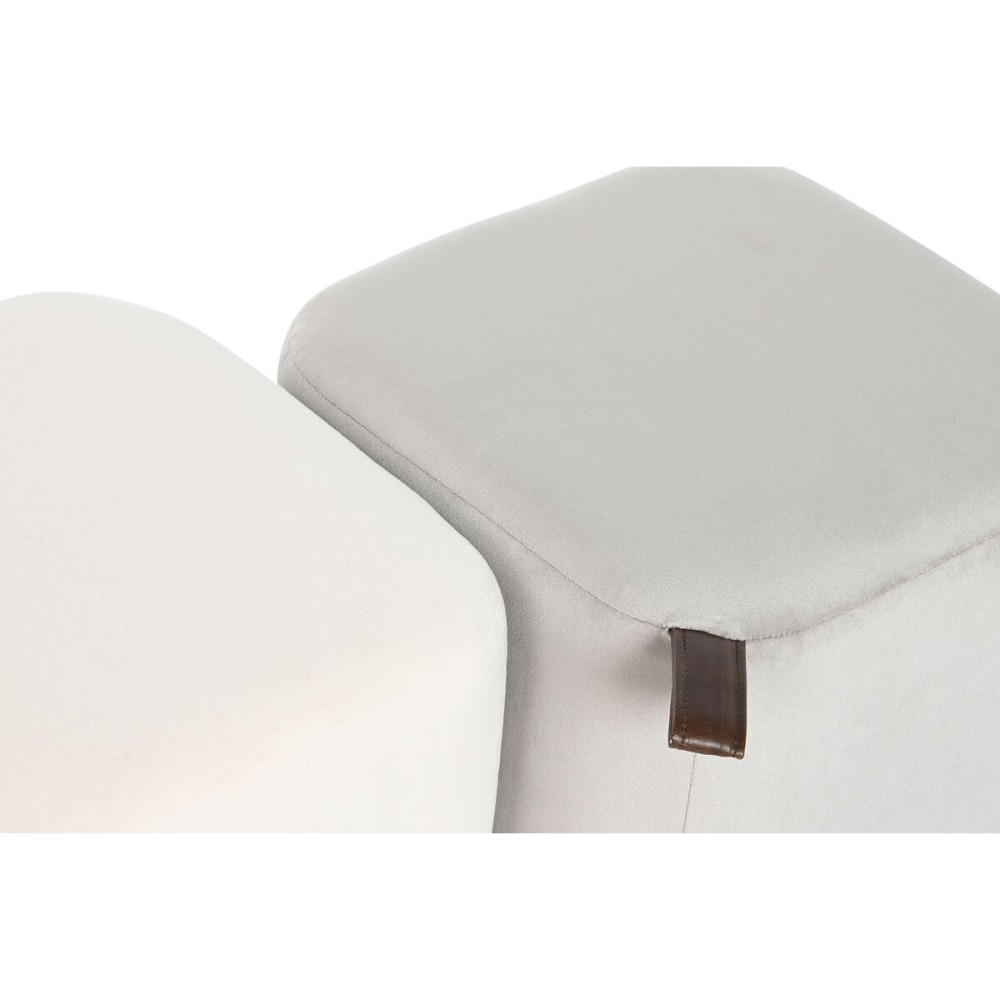 Fußstütze DKD Home Decor Gelb Blau Beige Grau Scandi 35 x 35 x 35 cm (2 Stück)