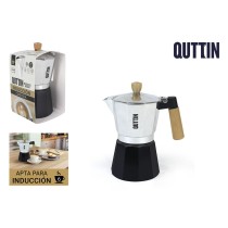 Italian Coffee Pot Quttin Aluminium 6 Cups (6 Units)