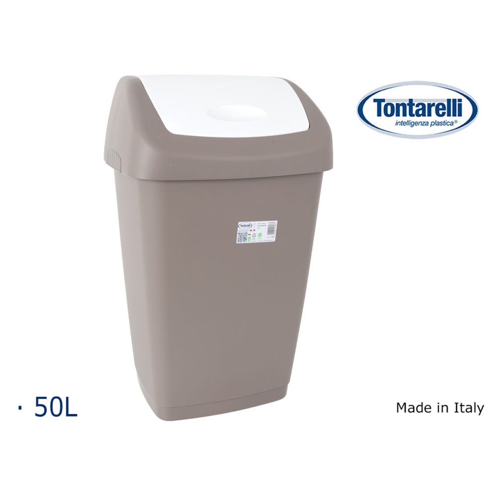 Rubbish bin Tontarelli Aurora Grey 55 L (6 Units)