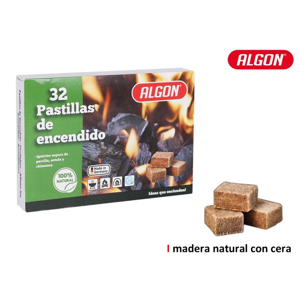 Holz mit Wachs zum Grillanzünden Algon Holz (24 Stück)