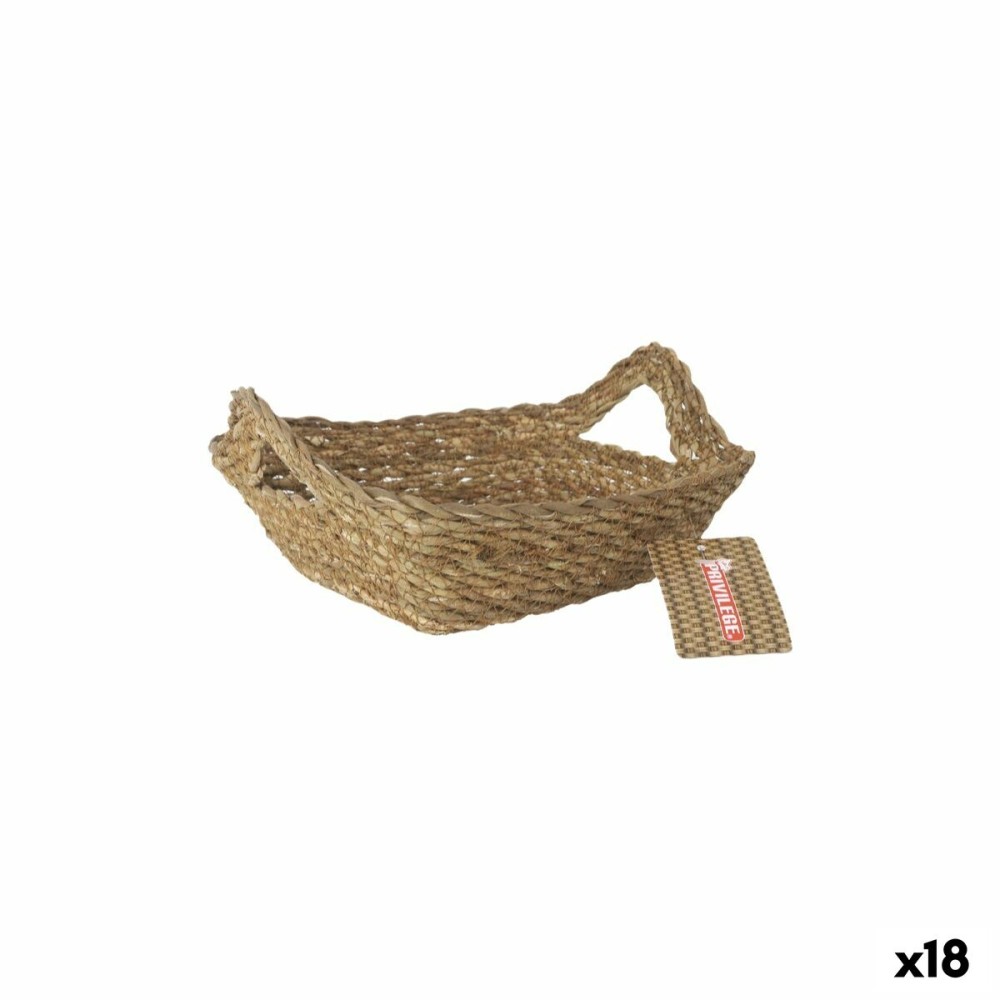 Boîte de rangement Privilege osier 17 x 17 x 7 cm (18 Unités)