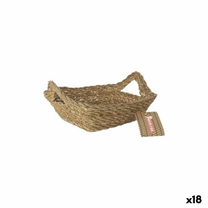 Storage Box Privilege wicker 17 x 17 x 7 cm (18 Units)