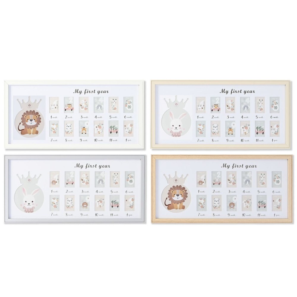 Photo frame Home ESPRIT Crystal MDF Wood 56,5 x 2 x 27,5 cm (4 Units)