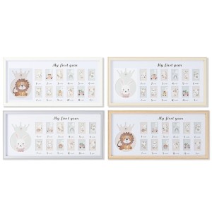 Photo frame Home ESPRIT Crystal MDF Wood 56,5 x 2 x 27,5 cm (4 Units)