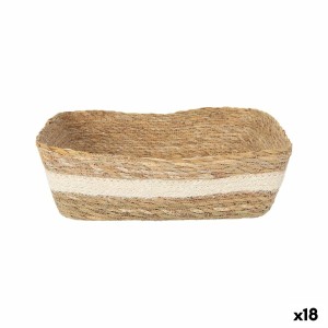 Boîte de rangement Privilege osier Rectangulaire 20 x 15 x 7 cm (18 Unités)