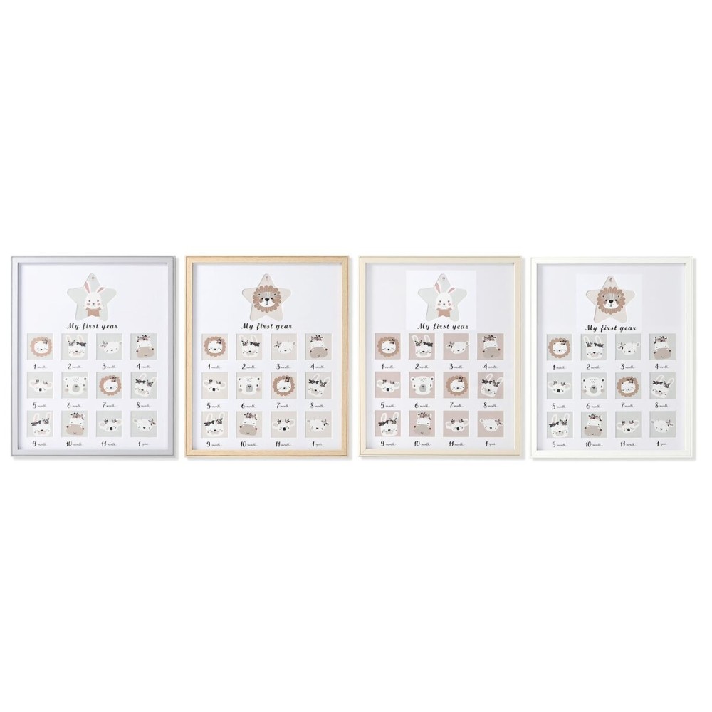 Cadre photo Home ESPRIT Verre Bois MDF 40,5 x 2 x 49,5 cm (4 Unités)