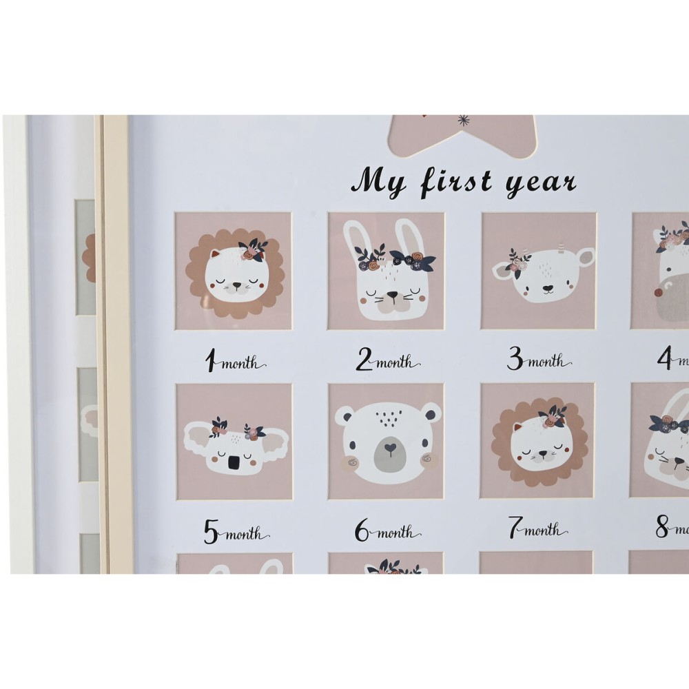 Cadre photo Home ESPRIT Verre Bois MDF 40,5 x 2 x 49,5 cm (4 Unités)