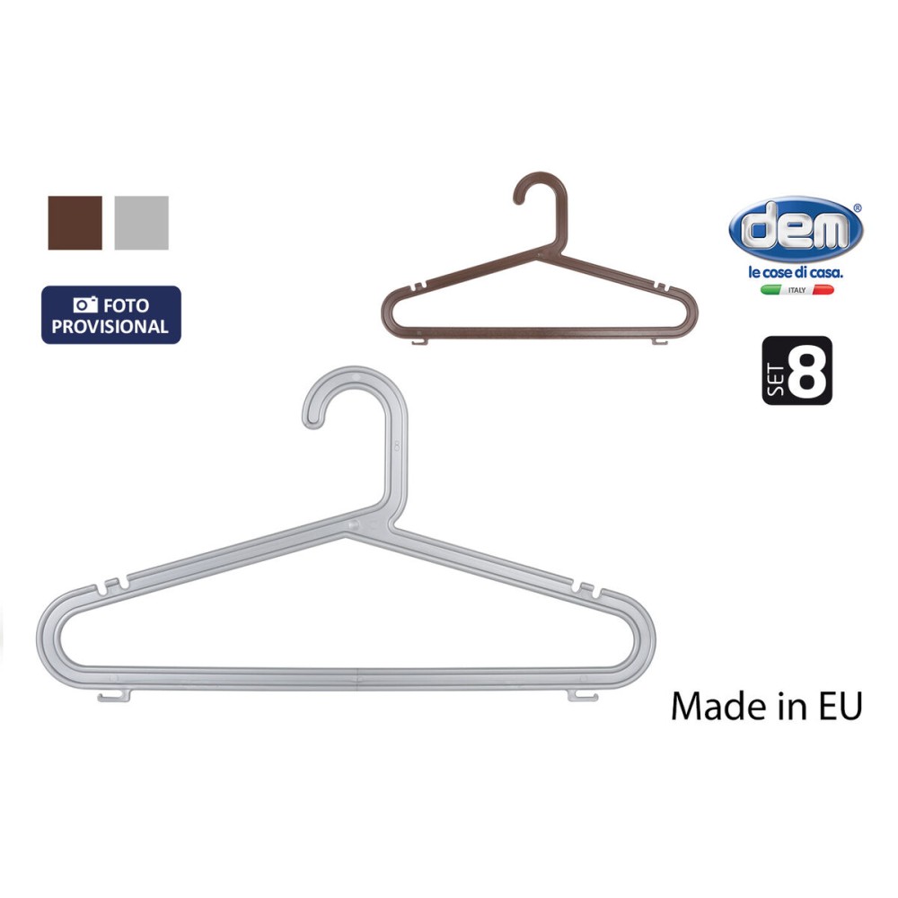 Cintres Dem Meng Plastique 8 Pièces (12 Unités)