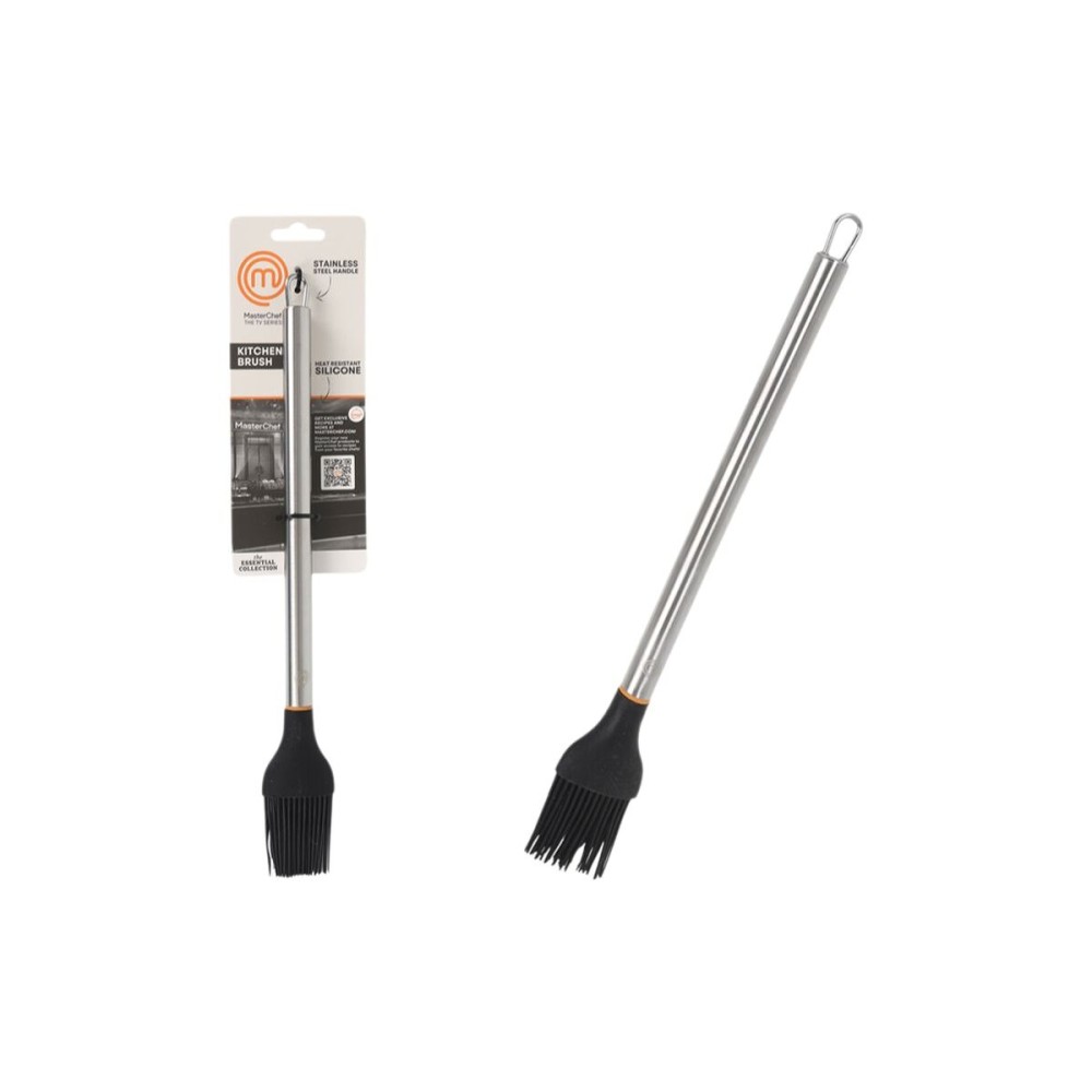 Küchenpinsel MasterChef Silikon Edelstahl 31 cm (24 Stück)
