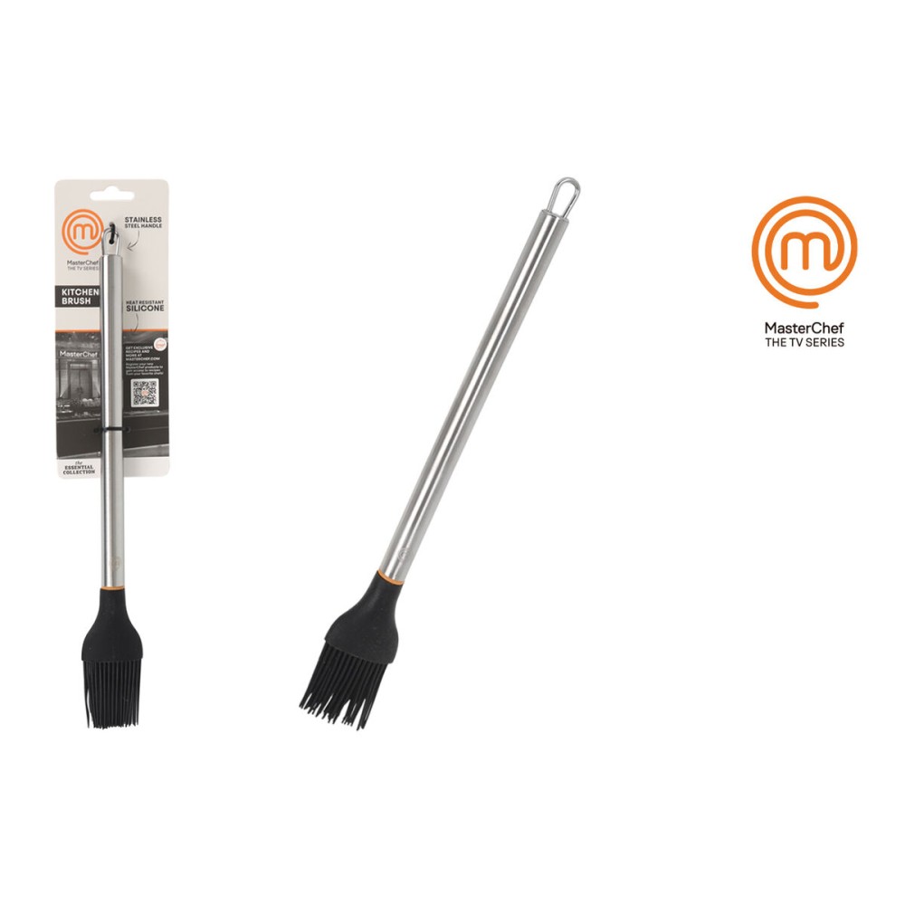 Küchenpinsel MasterChef Silikon Edelstahl 31 cm (24 Stück)