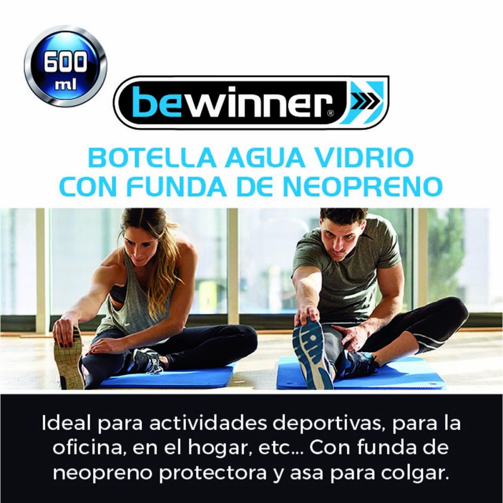 Bouteille d'eau Bewinner verre 600 ml (24 Unités)