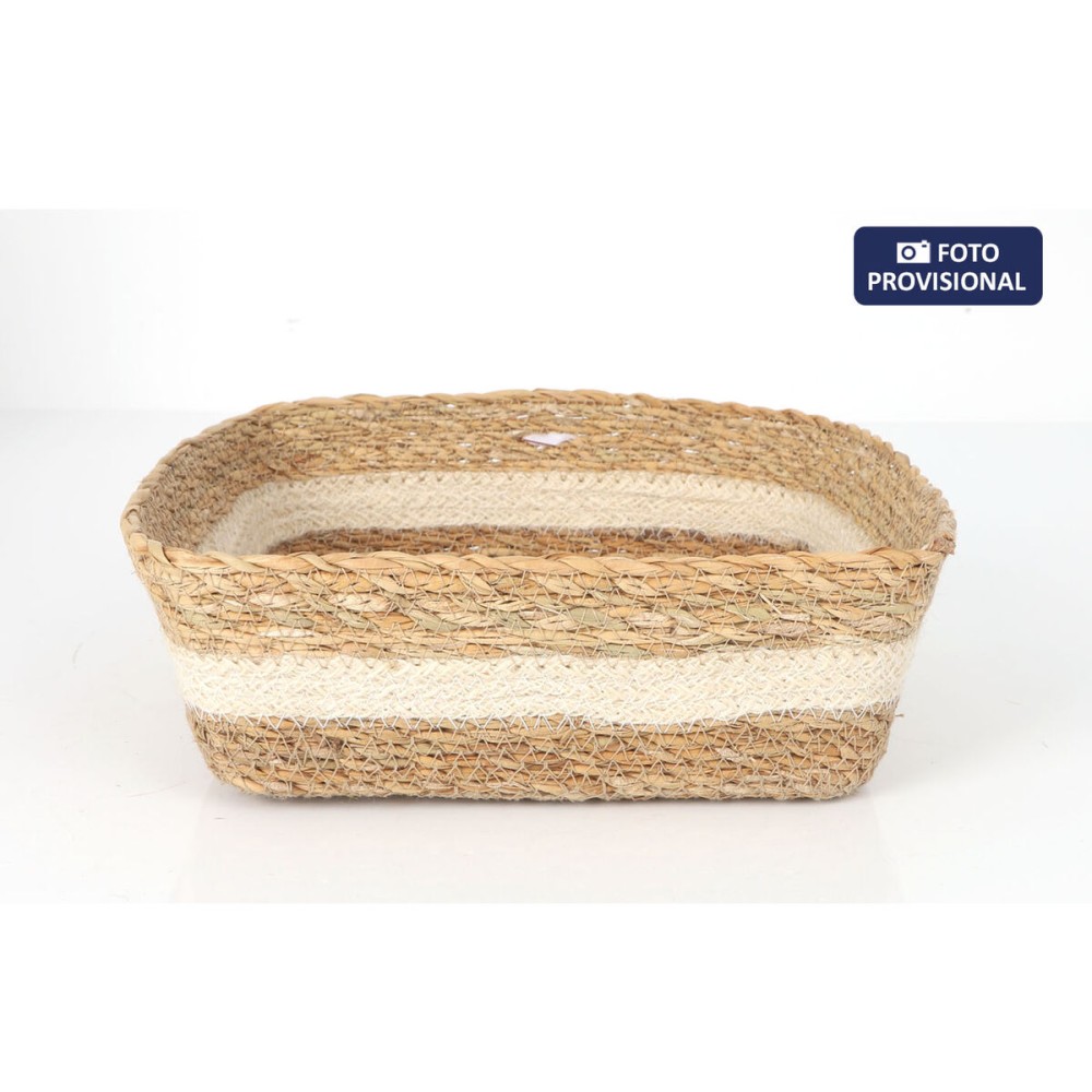 Storage Box Privilege wicker Squared 22 x 22 x 8 cm (12 Units)