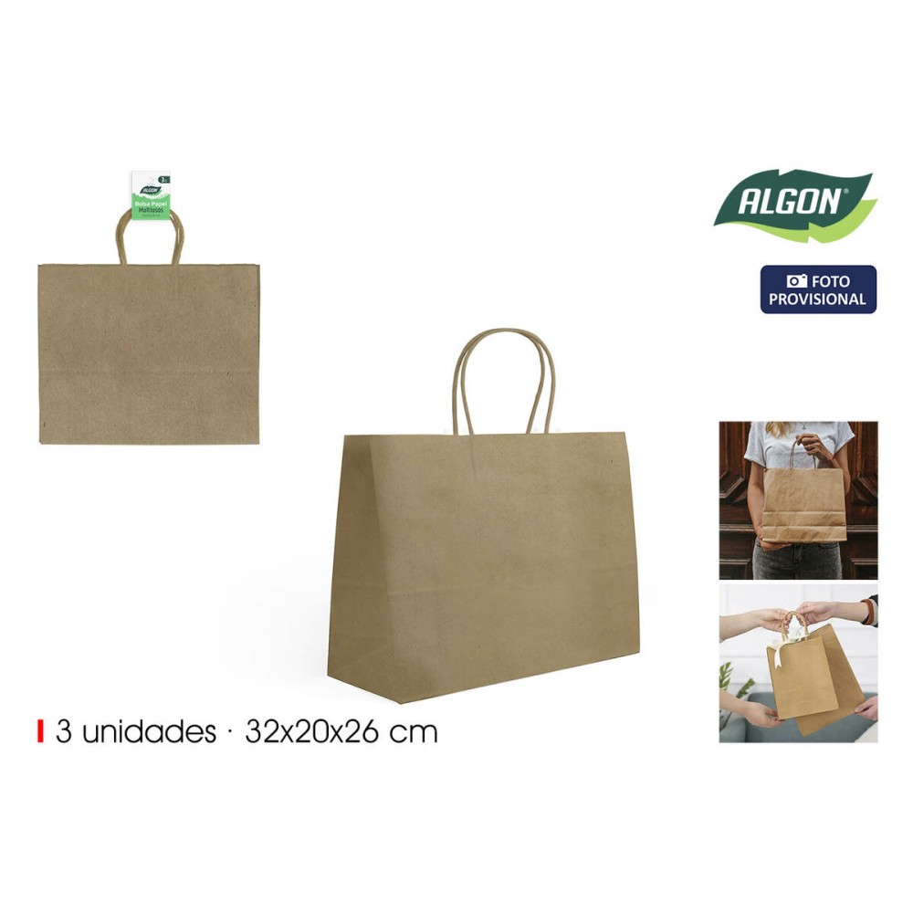 Ensemble de sac alimentaire réutilisable Algon 3 Pièces (24 Unités)