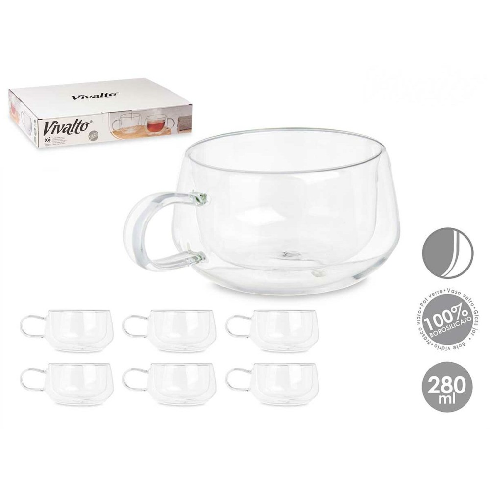 Tasse Vivalto OCT-DG23213L Transparent 280 ml (6 Unités)