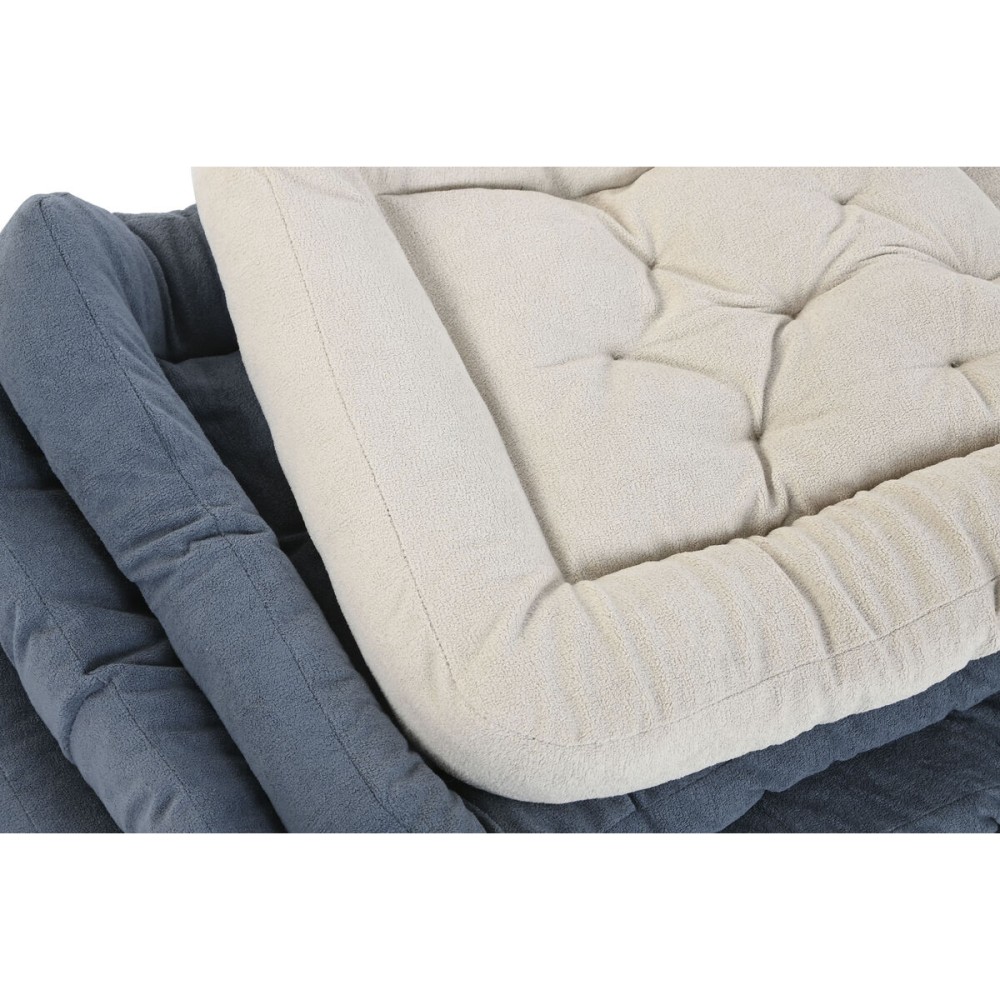 Lit pour animal domestique Home ESPRIT Beige Gris Crème Gris foncé 72 X 60 X 9 CM 2 Unités