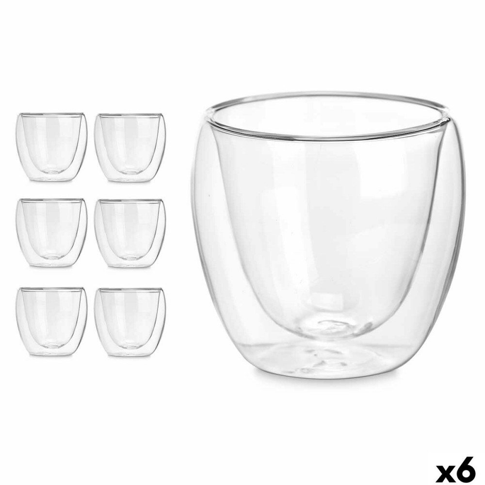 Wasserglas Vivalto OCT-DG2319 Durchsichtig Borosilikatglas 100 ml (6 Stück)