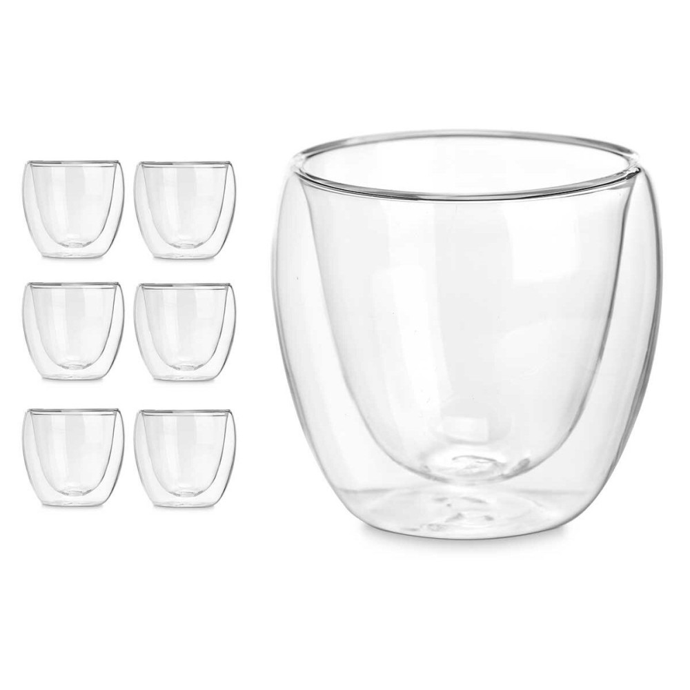Glass for water Vivalto OCT-DG2319 Transparent Borosilicate Glass 100 ml (6 Units)