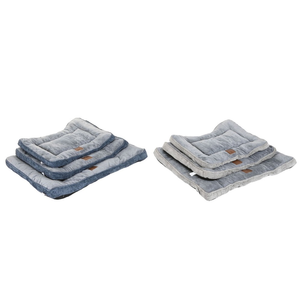 Haustierbettchen Home ESPRIT Blau Grau Hellgrau 85 X 70 X 8 CM 2 Stück