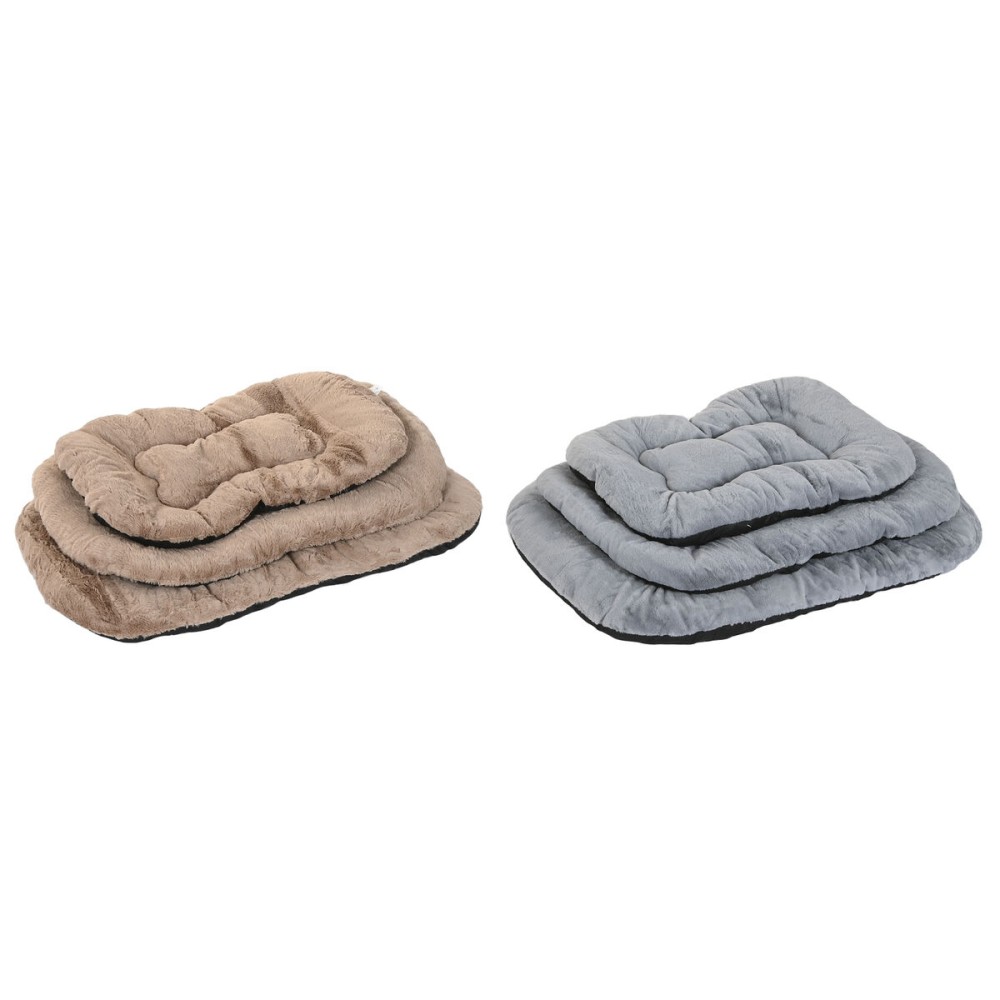 Haustierbettchen Home ESPRIT Braun Grau Camel Hellgrau Dunkelgrau 90 X 63 X 10 CM 2 Stück
