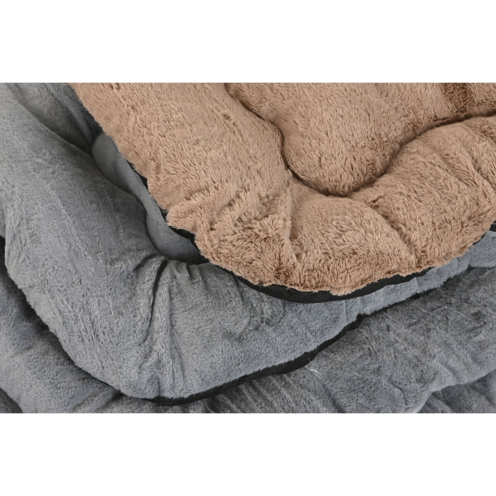 Haustierbettchen Home ESPRIT Braun Grau Camel Hellgrau Dunkelgrau 90 X 63 X 10 CM 2 Stück