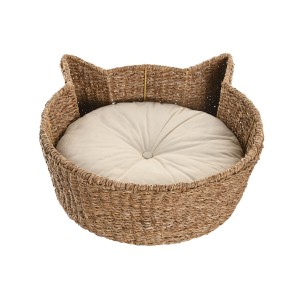 Haustierbettchen Home ESPRIT Weiß natürlich Naturfaser 55 X 45 X 18 CM