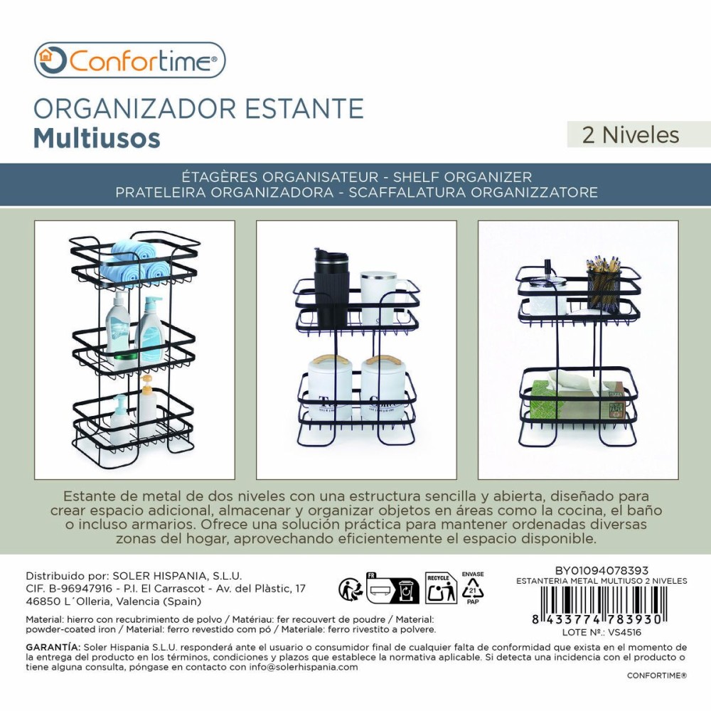 Shelves Confortime Metal (4 Units)