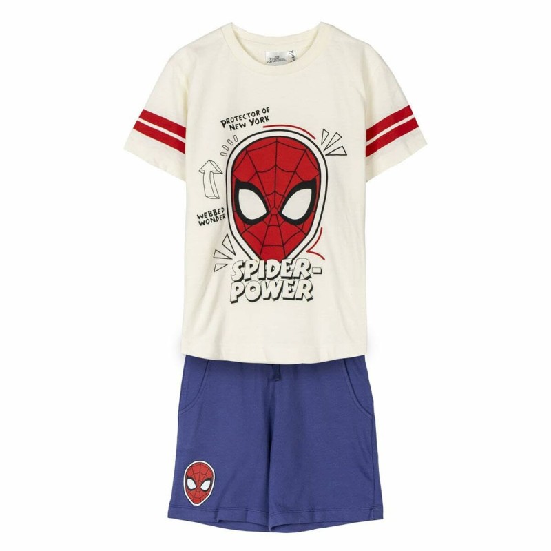 Ensemble de Vêtements Spider-Man Bleu Beige