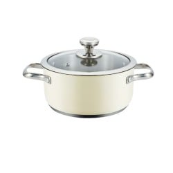 Casserole avec Couvercle Haeger PA-18H.006A Beige Ø 18 cm