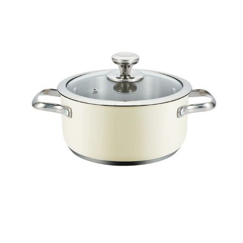 Casserole avec Couvercle Haeger PA-24H.008A Beige Ø 24 cm