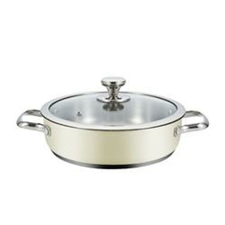 Casserole avec Couvercle Haeger PA-24L.009A Beige Ø 24 cm